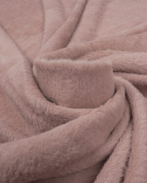 Futro Dzianinowe Brudny Róż