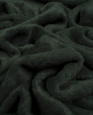 Futro Dzianinowe Ciemny Zielony