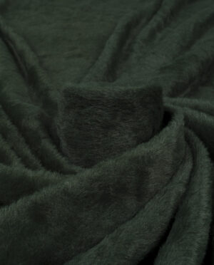 Futro Dzianinowe Ciemny Zielony
