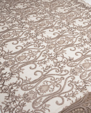 Gipiura z Cekinami Wzór 41 Cappuccino