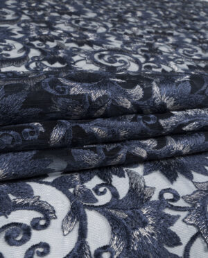 Gipiura z Wzór 42 Granatowy - Srebrny