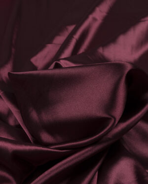 Satyna Cienka Ciemny Bordowy