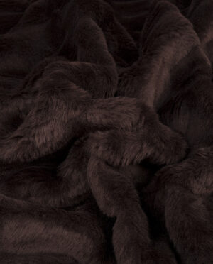 Futro Dzianinowe Koszyczek Brązowy