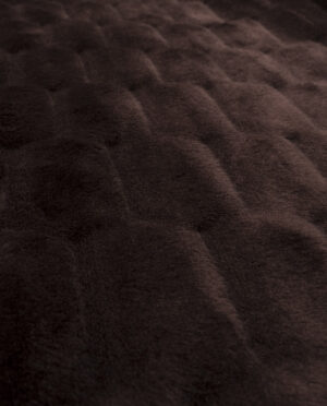 Futro Dzianinowe Koszyczek Brązowy