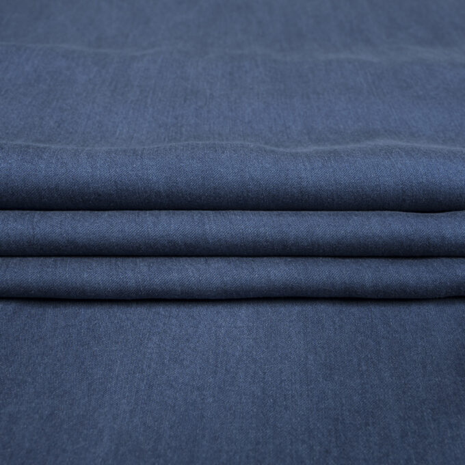 Tkanina Sukienkowa Lyocell Jeans Denim Ciemny Niebieski