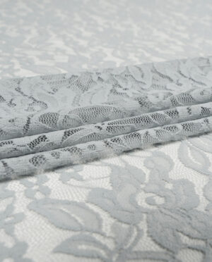 Koronka Elastyczna Gruba na tiulu Wzór 20 Popiel