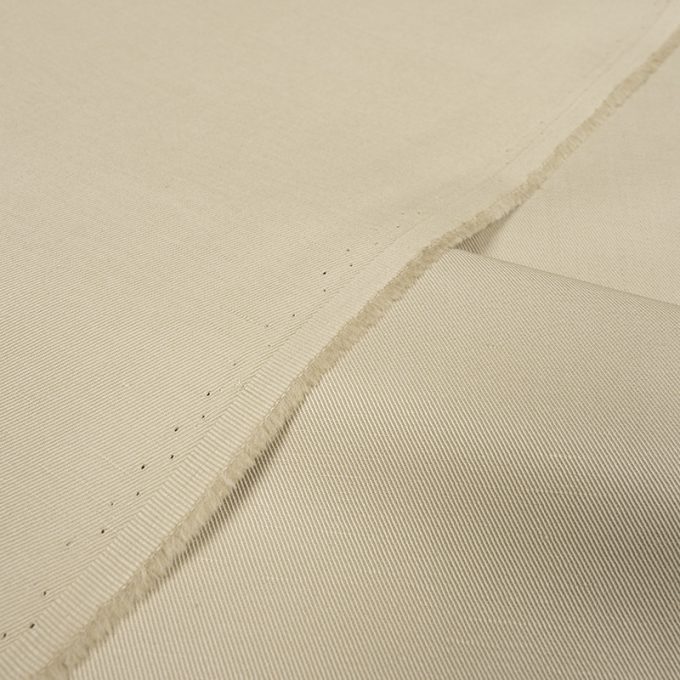 Bawełna Spodniowa Chinos Twill z Lnem Ciemny Beż