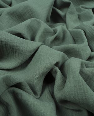 Muślin Double Gaze Militarna Zieleń