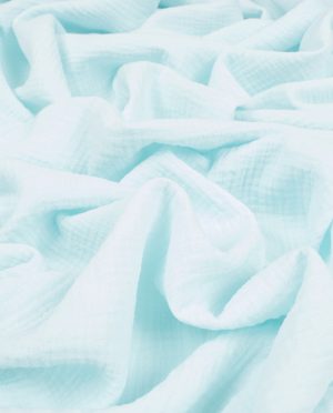 Muślin Double Gaze Pastelowy Miętowy