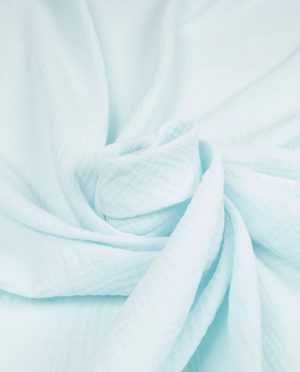 Muślin Double Gaze Pastelowy Miętowy