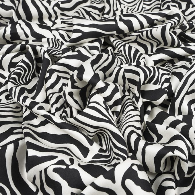 Wiskoza Satynowa Wzór 302 Zebra