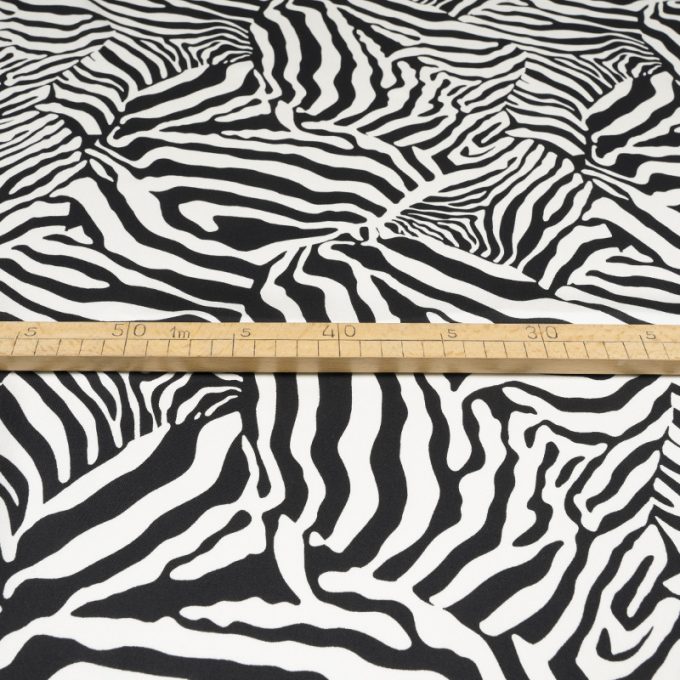 Wiskoza Satynowa Wzór 302 Zebra
