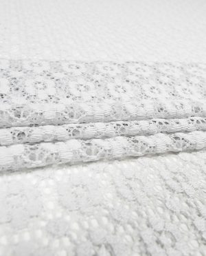 Koronka Elastyczna Gruba na tiulu Wzór 22 Popiel