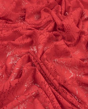 Koronka Sukienkowa Wzór 23 Czerwony