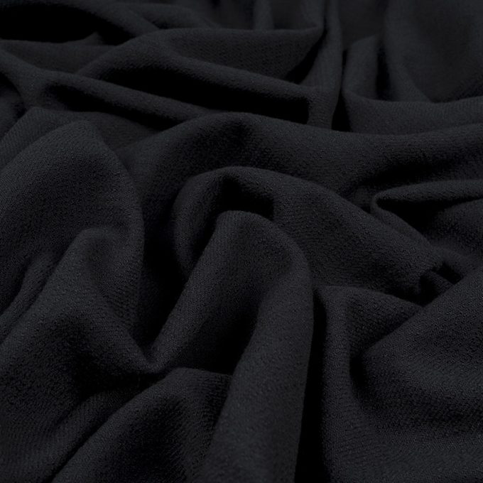 Bawełniane Boucle na Marynarkę – Czarny