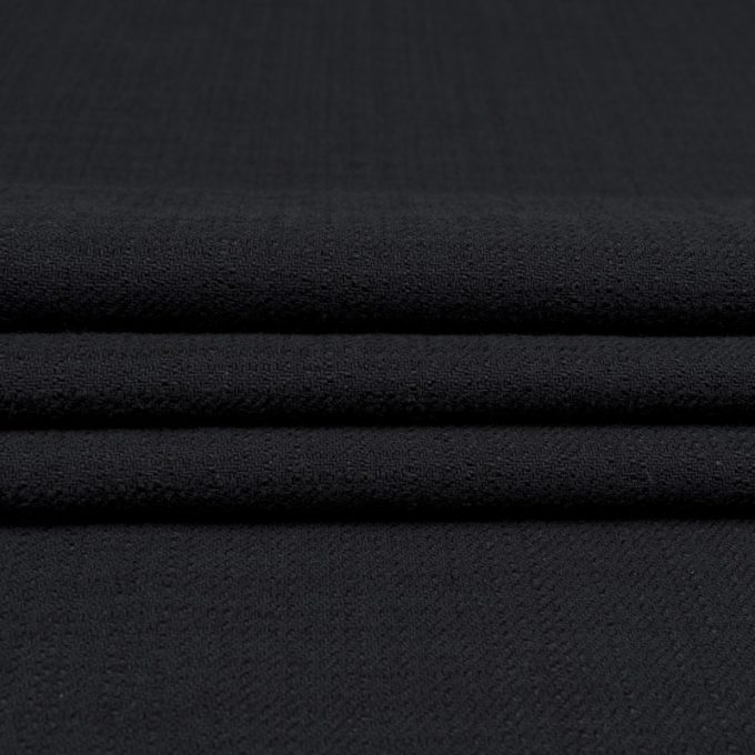 Bawełniane Boucle na Marynarkę – Czarny