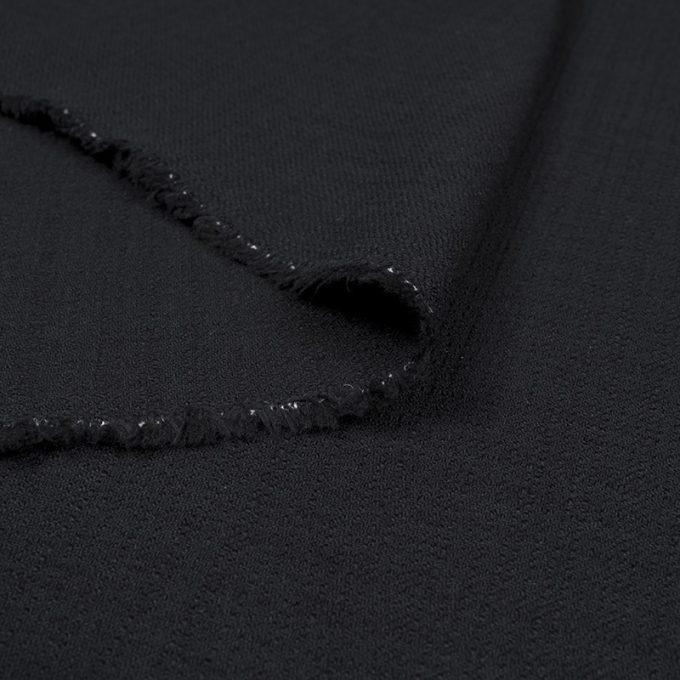Bawełniane Boucle na Marynarkę – Czarny