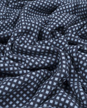 Jersey Drapany Kratka – Niebieski