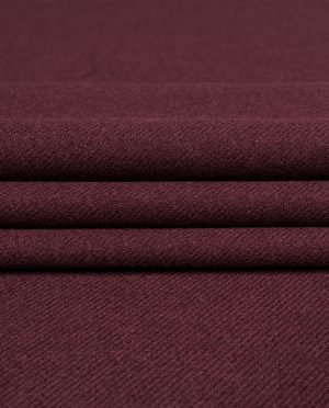 Flausz Diagonal z Wełną Burgundowy