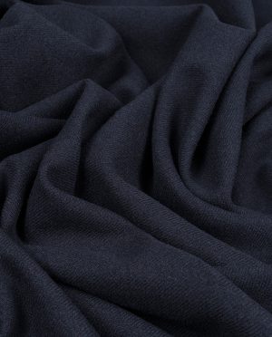 Flausz Diagonal z Wełną Granatowy