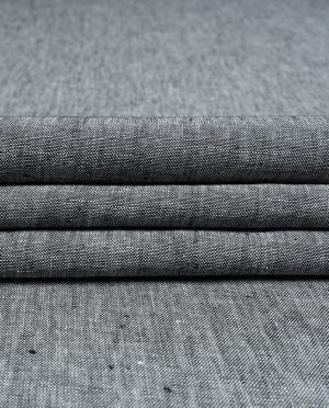 Len Miękki Sukienkowy Grafitowy Melanż