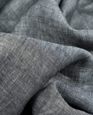 Len Miękki Sukienkowy Grafitowy Melanż