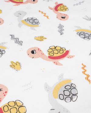 Płótno Bawełniane Wzór 13 Żółwiki