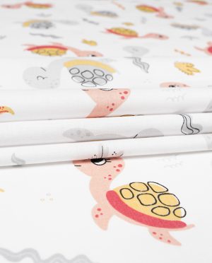 Płótno Bawełniane Wzór 13 Żółwiki