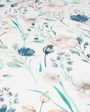 Płótno Bawełniane Wzór 14 Akwarelowe Kwiaty