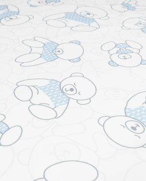 Płótno Bawełniane Wzór 15 b Niebieskie Misie