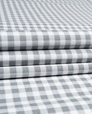 Płótno Bawełniane Wzór 24 Szara Kratka