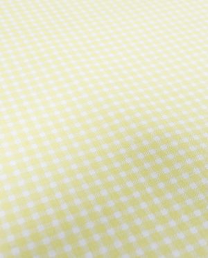 Płótno Bawełniane Wzór 28 Kratka Żółty
