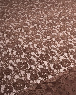 Koronka Sukienkowa Flock Wzór 25 Brązowy