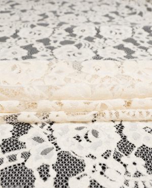 Koronka Sukienkowa Flock Wzór 25 Kremowy