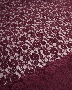 Koronka Sukienkowa Flock Wzór 25 Śliwkowy