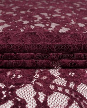 Koronka Sukienkowa Flock Wzór 25 Śliwkowy