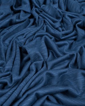 Dzianina Wiskozowa Strukturalna Kobaltowa